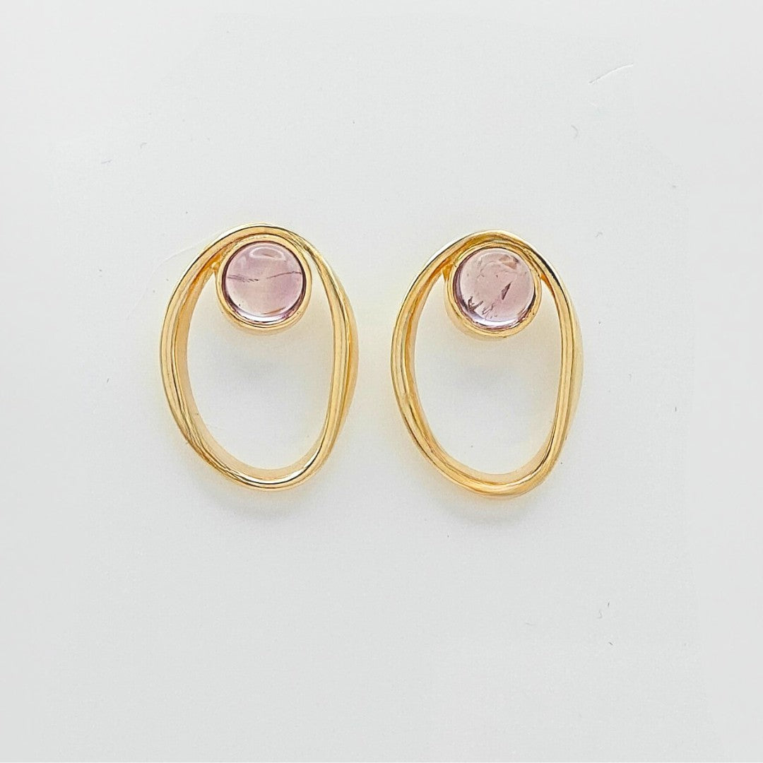 Pendientes Basic orgánico Amatista