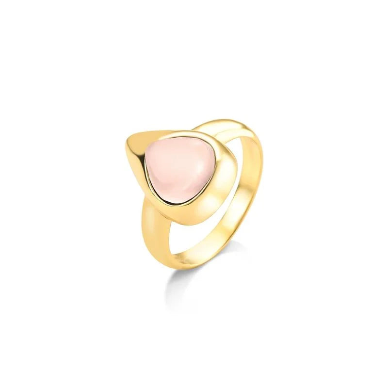 Anillo Higo Cuarzo Rosa