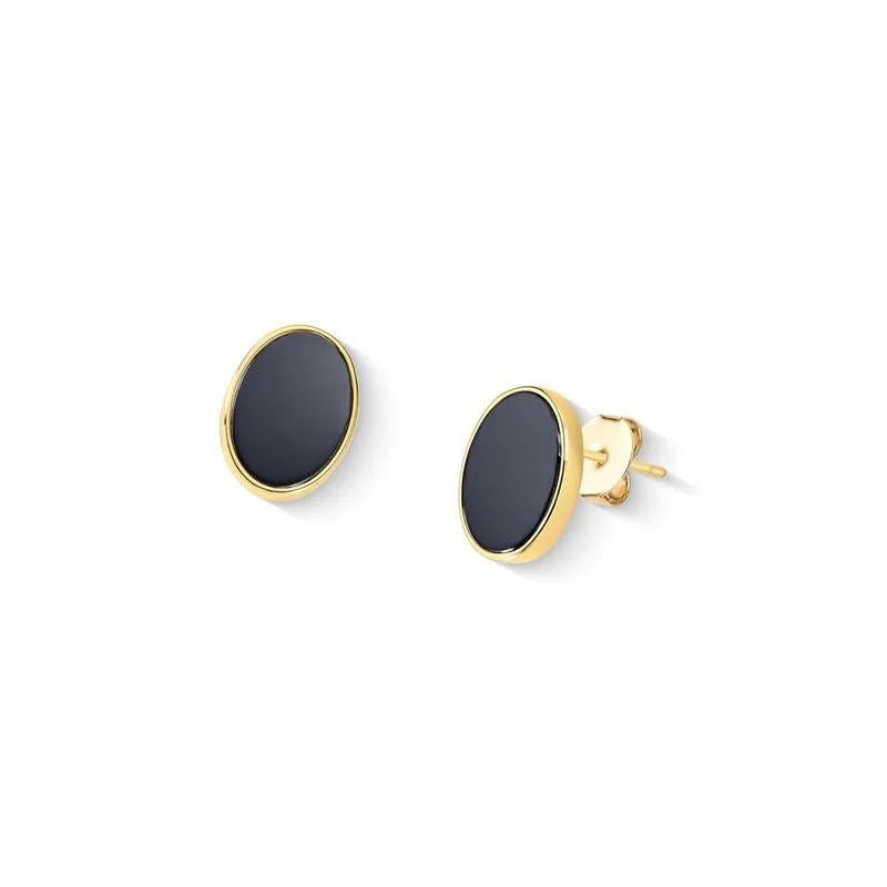 Pendientes Hematita ovalado