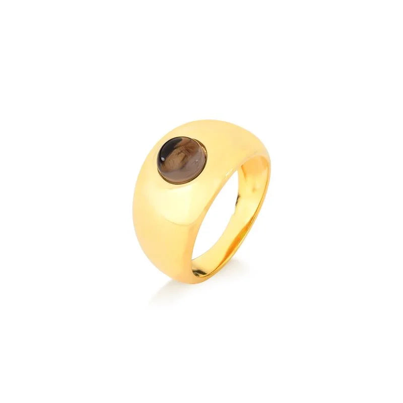 Anillo Spot piedra cabujón Ojo de tigre