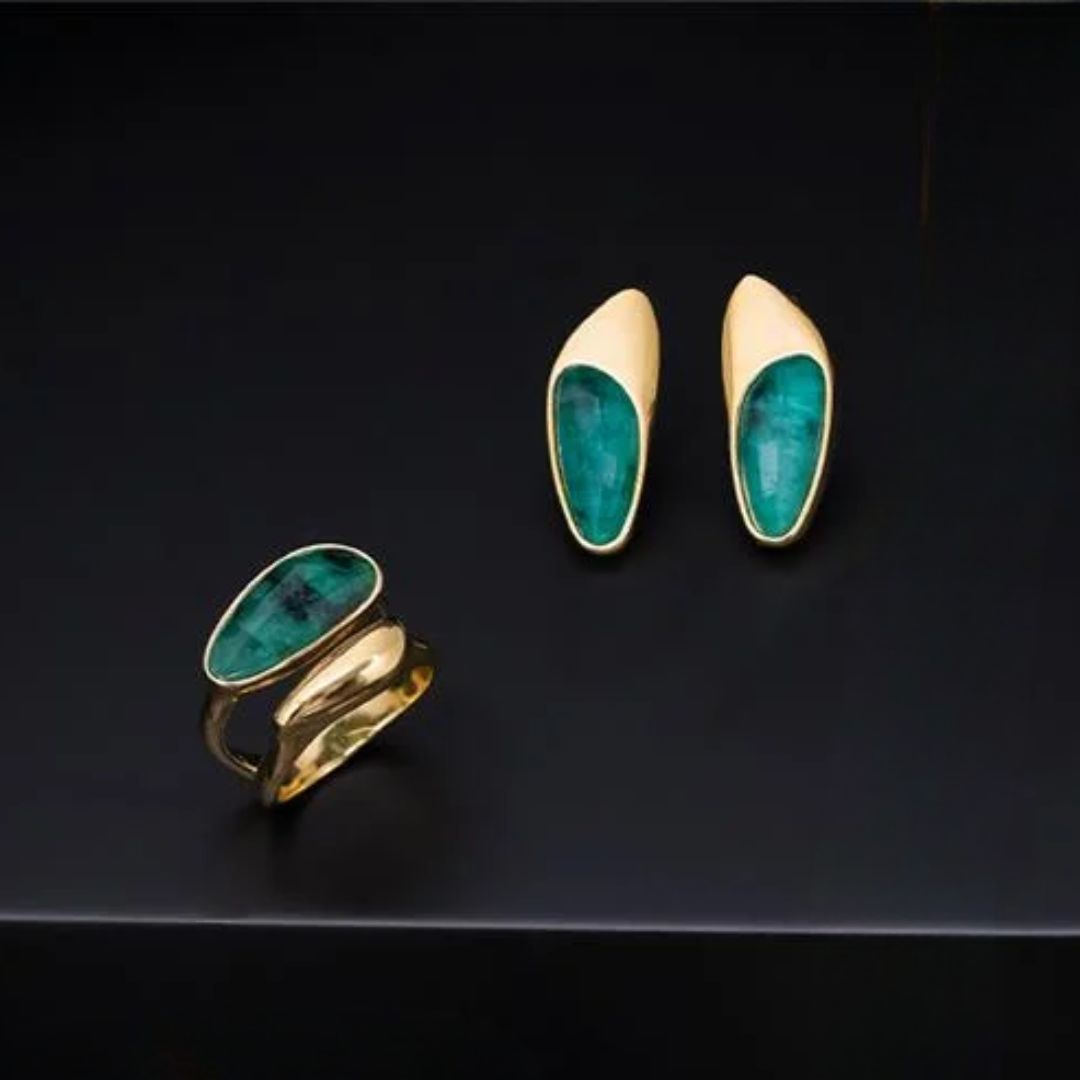 Anillo Duo Esmeralda