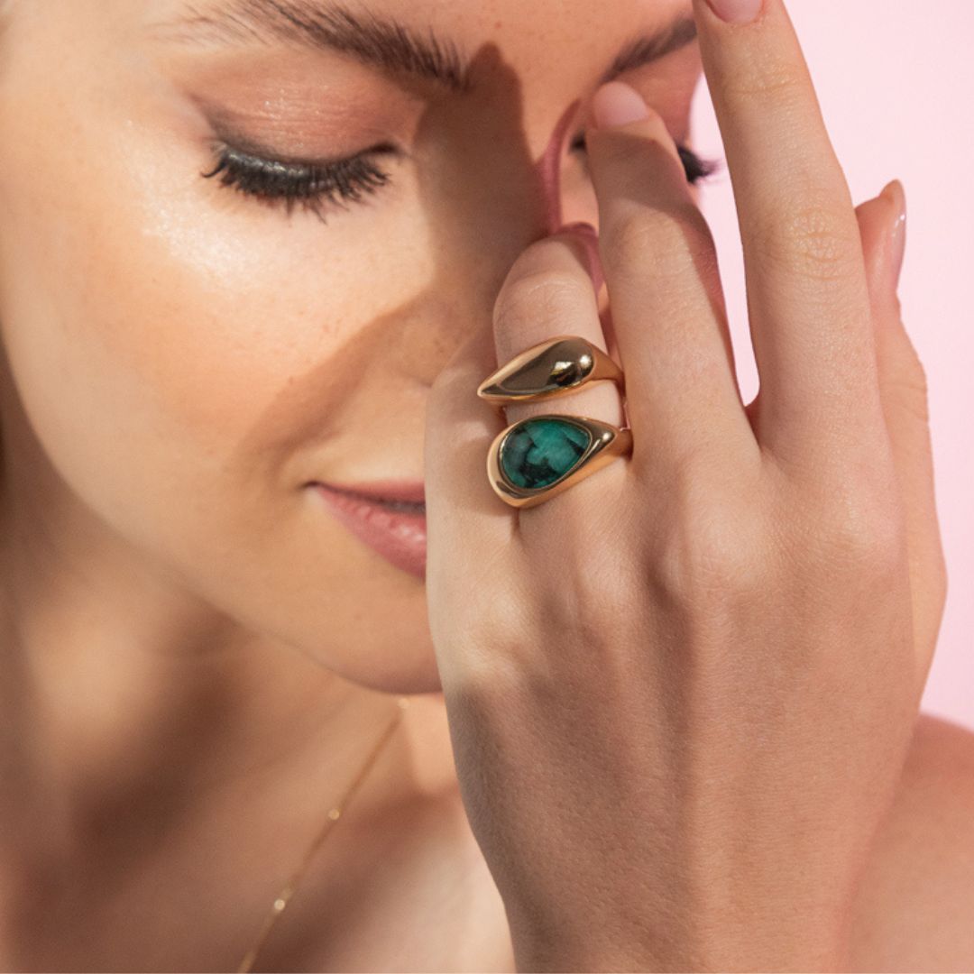 Anillo Duo Esmeralda