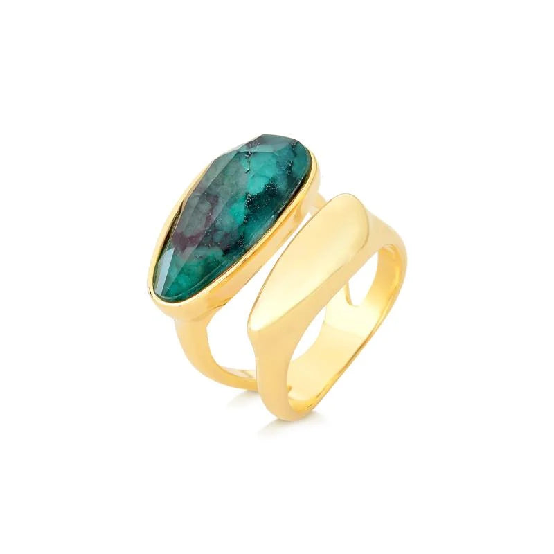 Anillo Duo Esmeralda