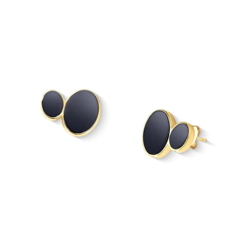 Pendientes Hematita doble