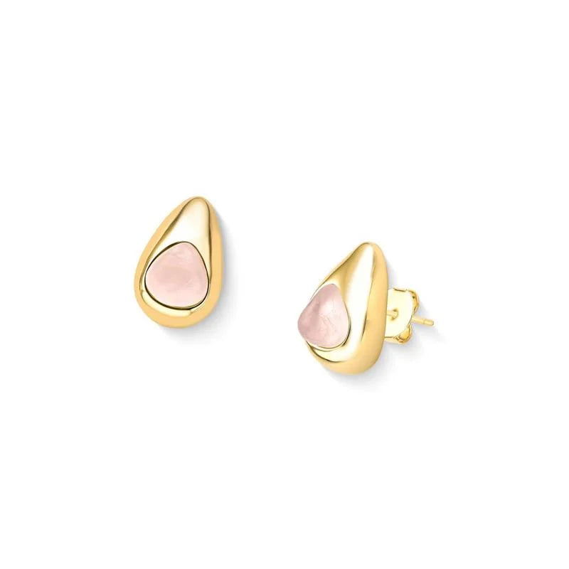 Pendientes Higos Cuarzo Rosa